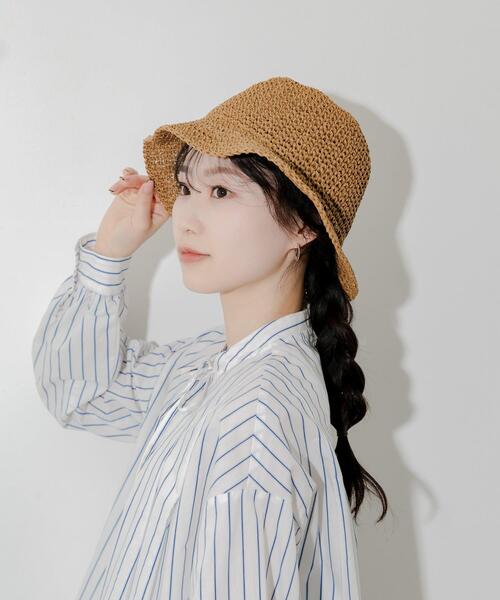 SMELLY（スメリー）の「ムジペーパーチューリップハット（ハット・レディース・ブラック/ベージュ/アイボリー・-）」の22枚目の写真