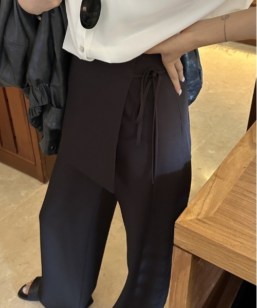 gossip！ロサンゼルス（ゴシップロサンゼルス）の「クロスレイヤリング ワイドパンツ（その他パンツ・レディース・ブラック/ライトグリーン/グレー/オフホワイト・M/S）」の15枚目の写真