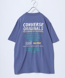 CONVERSE(コンバース)ワンポイントロゴ刺繍・バックプリント・スニーカーモチーフプリント ビッグシルエットTシャツ レディース メンズ ユニセックス