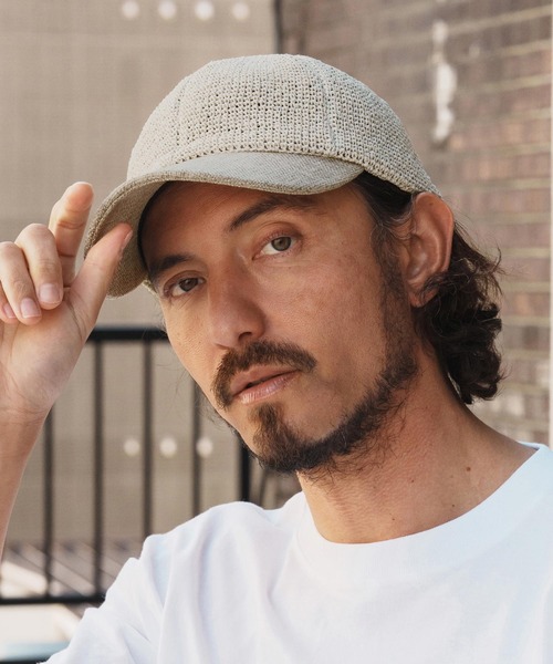 CAMBIO(カンビオ)の「mko12812- Combination Baseball Like Cap ベースボール風キャップ(キャップ・メンズ・アッシュ/ブラック/ベージュ・FREE)」の2枚目の写真