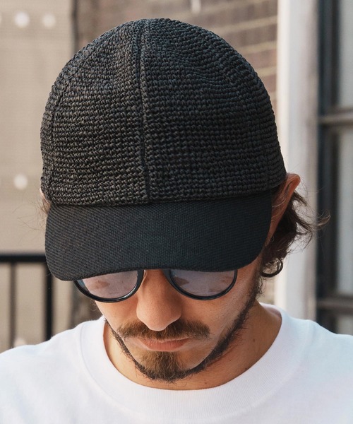 CAMBIO(カンビオ)の「mko12812- Combination Baseball Like Cap ベースボール風キャップ(キャップ・メンズ・アッシュ/ブラック/ベージュ・FREE)」の4枚目の写真