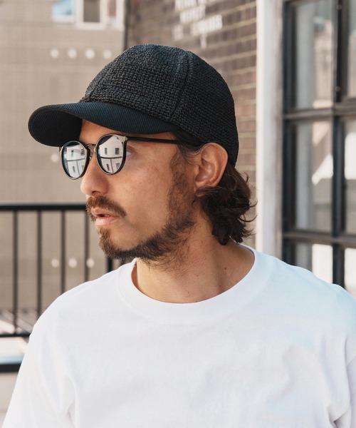 CAMBIO(カンビオ)の「mko12812- Combination Baseball Like Cap ベースボール風キャップ(キャップ・メンズ・アッシュ/ブラック/ベージュ・FREE)」の5枚目の写真