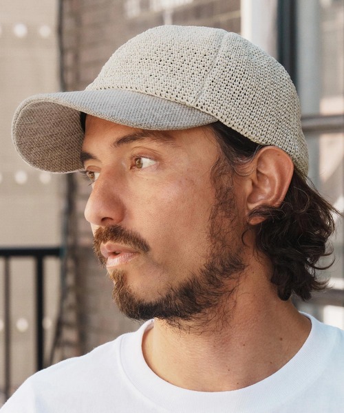 CAMBIO(カンビオ)の「mko12812- Combination Baseball Like Cap ベースボール風キャップ(キャップ・メンズ・アッシュ/ブラック/ベージュ・FREE)」の7枚目の写真