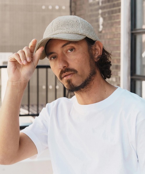 CAMBIO(カンビオ)の「mko12812- Combination Baseball Like Cap ベースボール風キャップ(キャップ・メンズ・アッシュ/ブラック/ベージュ・FREE)」の8枚目の写真