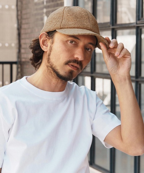 CAMBIO(カンビオ)の「mko12812- Combination Baseball Like Cap ベースボール風キャップ(キャップ・メンズ・アッシュ/ブラック/ベージュ・FREE)」の10枚目の写真