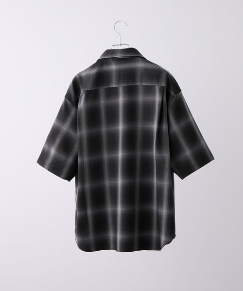 CLEL(クレイル)の「【CLEL】Loose Herringbone Check Shirt & Tie/ルーズ ヘリンボーンチェックシャツ&ネクタイ(シャツ/ブラウス・メンズ・ブラック系1/グレー系1/ブラウン系1・XS/S/M/L)」の11枚目の写真