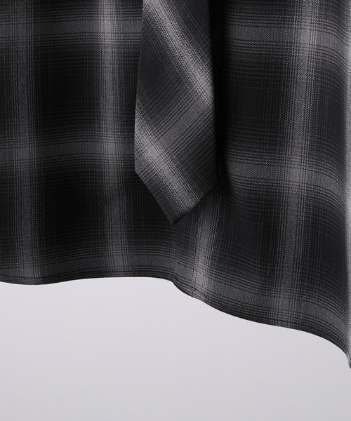 CLEL(クレイル)の「【CLEL】Loose Herringbone Check Shirt & Tie/ルーズ ヘリンボーンチェックシャツ&ネクタイ(シャツ/ブラウス・メンズ・ブラック系1/グレー系1/ブラウン系1・XS/S/M/L)」の16枚目の写真