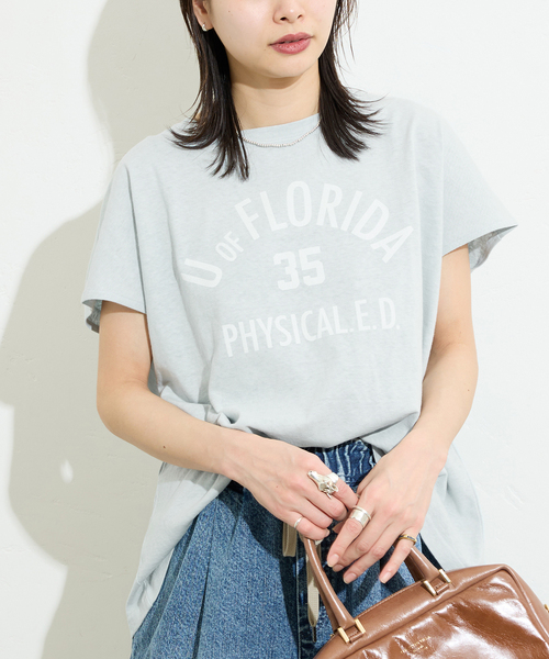 RIDING HIGH(ライディングハイ)の「【RIDING HIGH/ライディングハイ】ラフィテンジクTシャツ(Tシャツ/カットソー・レディース・イエロー/ホワイト/サックスブルー/チャコールグレー・FREE)」の5枚目の写真