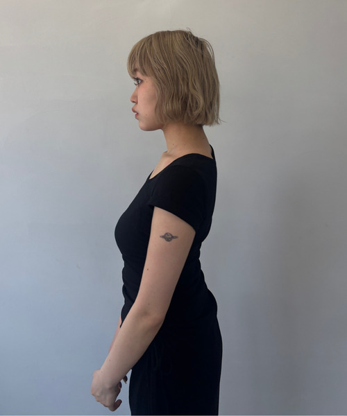 Fano Studios（ファノ ストゥディオズ）の「スクエアネック サイドドローストリング ワンピース FX25L078【Fano Studios】（ワンピース・レディース・ブラック・L/M/S）」の17枚目の写真