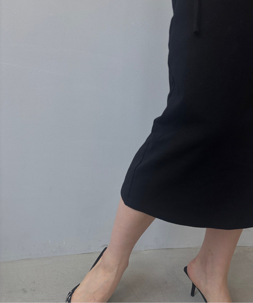 Fano Studios（ファノ ストゥディオズ）の「スクエアネック サイドドローストリング ワンピース FX25L078【Fano Studios】（ワンピース・レディース・ブラック・L/M/S）」の21枚目の写真