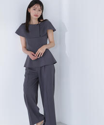 ナチュラルビューティベーシック パンツドレス ワイドパンツ レース 結婚式 M ベルト付きワイドパンツ《S Size Line》 | N. Natural Beauty