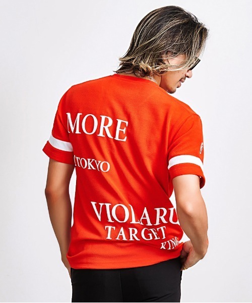 VIOLA(ヴィオラ)の「『VIOLA rumore/ヴィオラ ルモーレ』袖切替ライン クルー半袖Tシャツ(Tシャツ/カットソー・メンズ・レッド/ブラック/ホワイト・XL/L/M)」の3枚目の写真