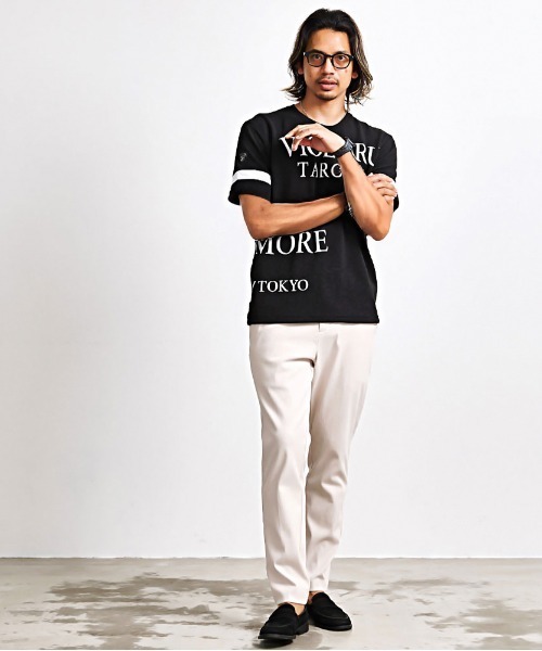 VIOLA(ヴィオラ)の「『VIOLA rumore/ヴィオラ ルモーレ』袖切替ライン クルー半袖Tシャツ(Tシャツ/カットソー・メンズ・レッド/ブラック/ホワイト・XL/L/M)」の9枚目の写真
