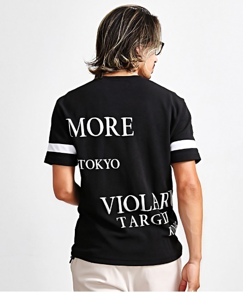 VIOLA(ヴィオラ)の「『VIOLA rumore/ヴィオラ ルモーレ』袖切替ライン クルー半袖Tシャツ(Tシャツ/カットソー・メンズ・レッド/ブラック/ホワイト・XL/L/M)」の8枚目の写真