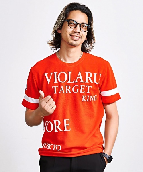 VIOLA(ヴィオラ)の「『VIOLA rumore/ヴィオラ ルモーレ』袖切替ライン クルー半袖Tシャツ(Tシャツ/カットソー・メンズ・レッド/ブラック/ホワイト・XL/L/M)」の10枚目の写真