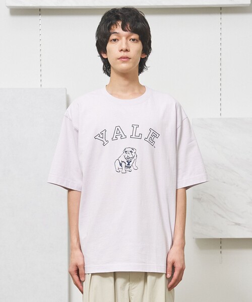 J.PRESS YORK STREET(ジェイプレスヨークストリート)の「【UNISEX】YALEブルドックプリント Tシャツ(Tシャツ/カットソー・メンズ・ホワイト系/ネイビー系/ライラック系・SMALL/MEDIUM/LARGE)」の3枚目の写真