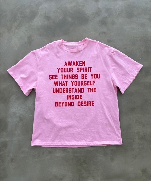 セール】オーバーサイズメッセージロゴTシャツ（Tシャツ