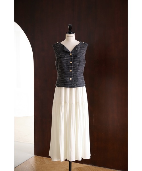 ワンピース Herlipto Emma Tweed Docking Dress Emma Tweed Docking Dress（ワンピース）｜Her lip to（ハー