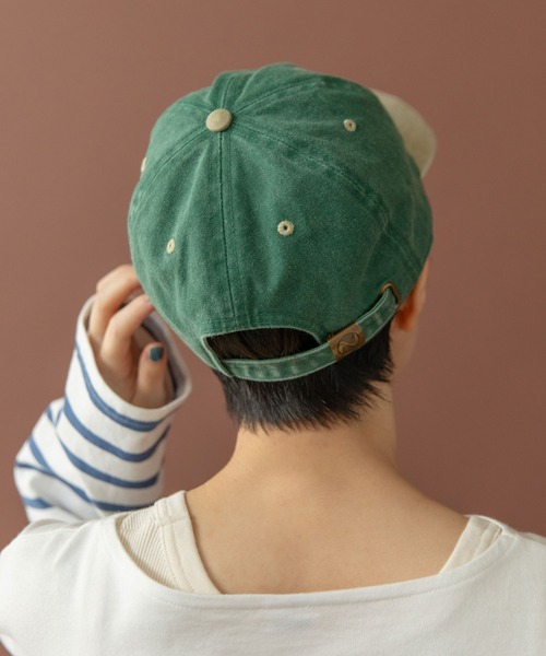 PAR ICI（パーリッシィ）の「NAVYS cheering club バイカラーキャップ（キャップ・レディース・ホワイト/グリーン/カーキ・FREE）」の9枚目の写真