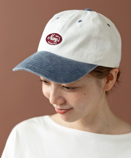 PAR ICI（パーリッシィ）の「NAVYS cheering club バイカラーキャップ（キャップ・レディース・ホワイト/グリーン/カーキ・FREE）」の14枚目の写真