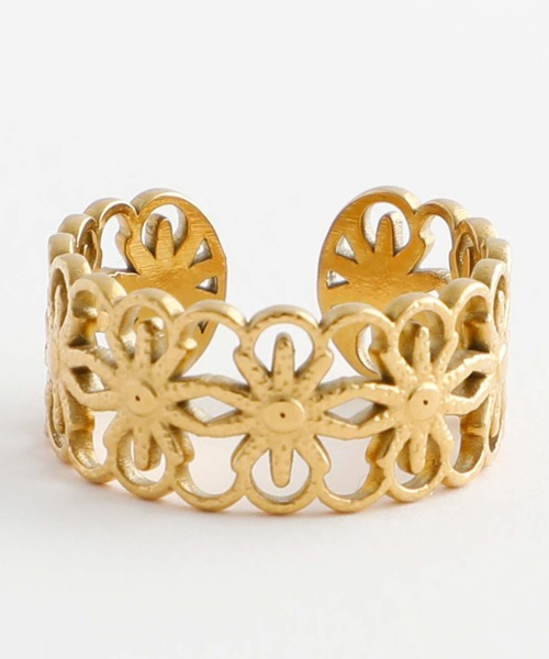 JewCas（ジュアキャス）の「【金属アレルギー対応ノットアレプラス】２WAY　Flora Loopリング/イヤカフ[NOP0121]（リング・レディース・ゴールド/シルバー・FREE）」の12枚目の写真