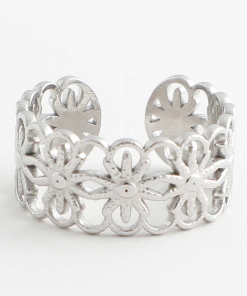 JewCas（ジュアキャス）の「【金属アレルギー対応ノットアレプラス】２WAY　Flora Loopリング/イヤカフ[NOP0121]（リング・レディース・ゴールド/シルバー・FREE）」の7枚目の写真