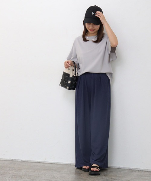 Pierrot(ピエロ)の「カットソーイージーワイドパンツ(その他パンツ・レディース・ネイビー/ブラック/ベージュ系その他・LL/M/L/PS/PM/PL)」の15枚目の写真