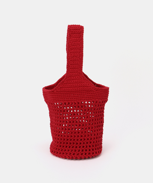 Noble（ノーブル）の「EENK/インク Crochet Shoulder Bag（かごバッグ・レディース・ベージュ/レッド・SMALL）」の2枚目の写真