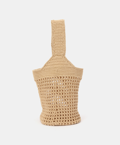 Noble（ノーブル）の「EENK/インク Crochet Shoulder Bag（かごバッグ・レディース・ベージュ/レッド・SMALL）」の10枚目の写真