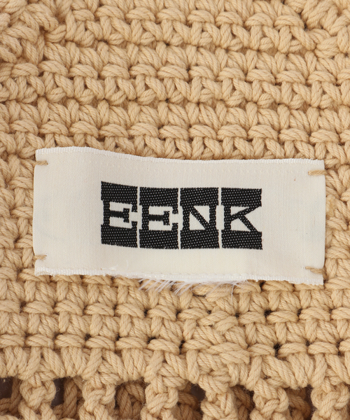 Noble（ノーブル）の「EENK/インク Crochet Shoulder Bag（かごバッグ・レディース・ベージュ/レッド・SMALL）」の7枚目の写真