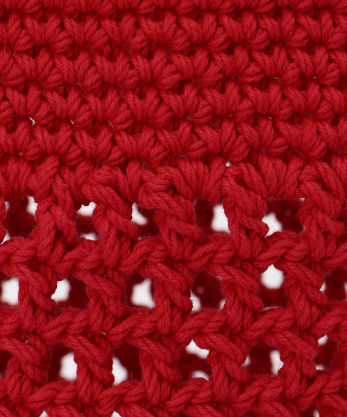 Noble（ノーブル）の「EENK/インク Crochet Shoulder Bag（かごバッグ・レディース・ベージュ/レッド・SMALL）」の5枚目の写真