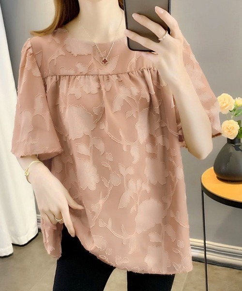 Beststore(ベストストア)の「シフォンブラウス フレア袖 ゆったり(シャツ/ブラウス・レディース・ホワイト/モカ/ブラック・FREE)」の3枚目の写真