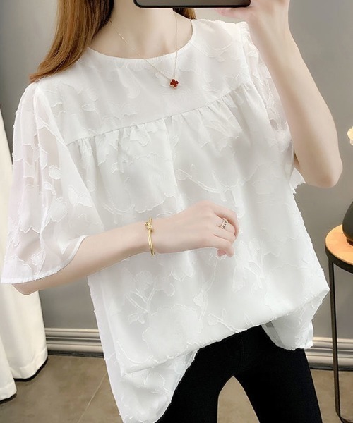 Beststore(ベストストア)の「シフォンブラウス フレア袖 ゆったり(シャツ/ブラウス・レディース・ホワイト/モカ/ブラック・FREE)」の16枚目の写真