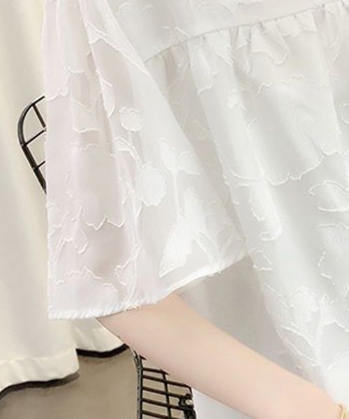 Beststore(ベストストア)の「シフォンブラウス フレア袖 ゆったり(シャツ/ブラウス・レディース・ホワイト/モカ/ブラック・FREE)」の7枚目の写真