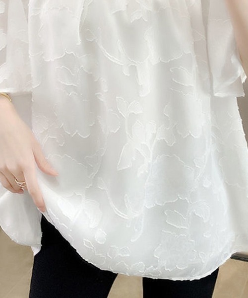 Beststore(ベストストア)の「シフォンブラウス フレア袖 ゆったり(シャツ/ブラウス・レディース・ホワイト/モカ/ブラック・FREE)」の6枚目の写真