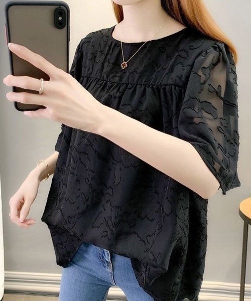 Beststore(ベストストア)の「シフォンブラウス フレア袖 ゆったり(シャツ/ブラウス・レディース・ホワイト/モカ/ブラック・FREE)」の20枚目の写真