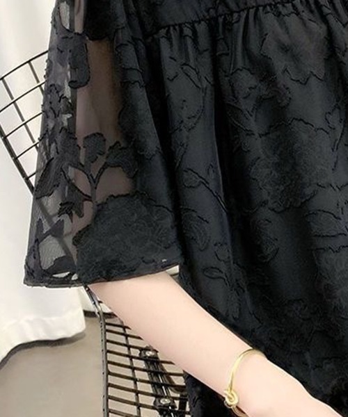 Beststore(ベストストア)の「シフォンブラウス フレア袖 ゆったり(シャツ/ブラウス・レディース・ホワイト/モカ/ブラック・FREE)」の12枚目の写真