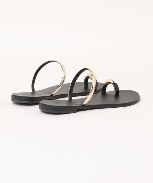 NICOLAS LAINAS(ニコラスライナス)の「【NICOLAS LAINAS】フラット ライントングサンダル(サンダル・レディース・ブラック×ゴールド/ブラック・36/37/38)」の3枚目の写真
