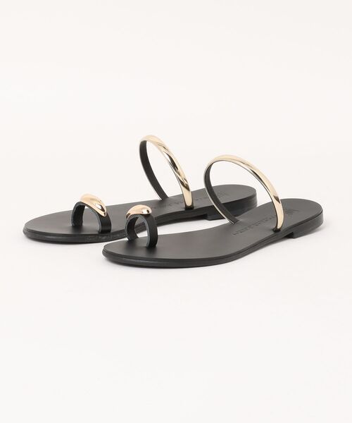 NICOLAS LAINAS(ニコラスライナス)の「【NICOLAS LAINAS】フラット ライントングサンダル(サンダル・レディース・ブラック×ゴールド/ブラック・36/37/38)」の12枚目の写真