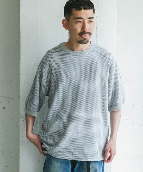 セール】変形鹿の子ニットTシャツ（Tシャツ/カットソー）｜URBAN
