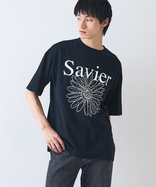 SAVIER(サビアー)の「【SAVIER/サビアー】×【SMILEY FACE/スマイリーフェイス】コラボ フラワープリント Tシャツ オーバーサイズ(Tシャツ/カットソー・メンズ・ホワイト/ブラック・MEDIUM/LARGE)」の19枚目の写真