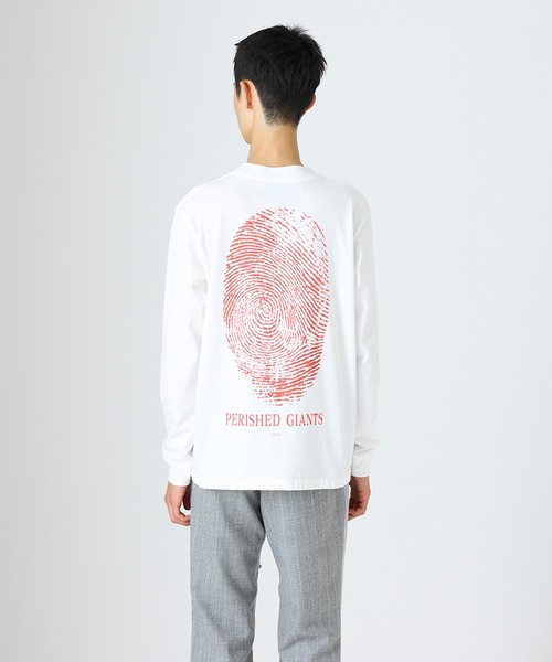 DIET BUTCHER（ダイエットブッチャー）の「DIET BUTCHER/ダイエットブッチャー long sleeve T-shirt (finger) 長袖Tシャツ（Tシャツ/カットソー・メンズ・オレンジ系その他/ホワイト・3/2/1）」の5枚目の写真