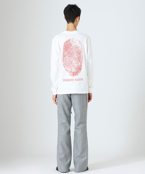 DIET BUTCHER（ダイエットブッチャー）の「DIET BUTCHER/ダイエットブッチャー long sleeve T-shirt (finger) 長袖Tシャツ（Tシャツ/カットソー・メンズ・オレンジ系その他/ホワイト・3/2/1）」の7枚目の写真