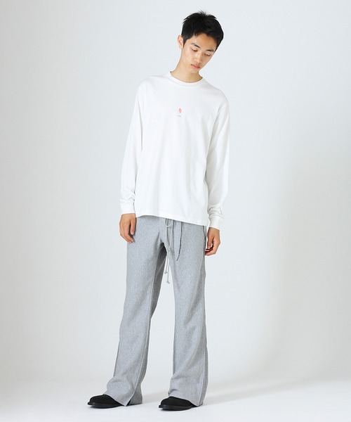 DIET BUTCHER（ダイエットブッチャー）の「DIET BUTCHER/ダイエットブッチャー long sleeve T-shirt (finger) 長袖Tシャツ（Tシャツ/カットソー・メンズ・オレンジ系その他/ホワイト・3/2/1）」の6枚目の写真