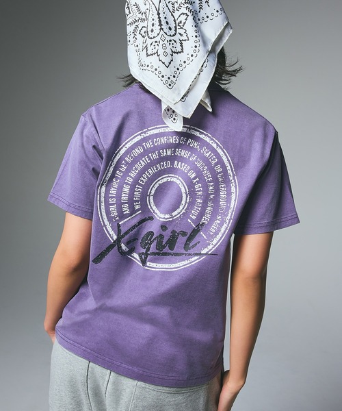 PIGMENT DYED CIRCLE TEXT LOGO S/S TEE（Tシャツ/カットソー