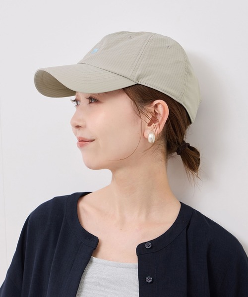 POLO BCS(ポロ ビーシーエス)の「【POLO BCS/ポロ ビーシーエス別注】サッカーストライプロゴ刺繍キャップ(キャップ・レディース・キナリ/グレー系その他/ネイビー・FREE)」の2枚目の写真