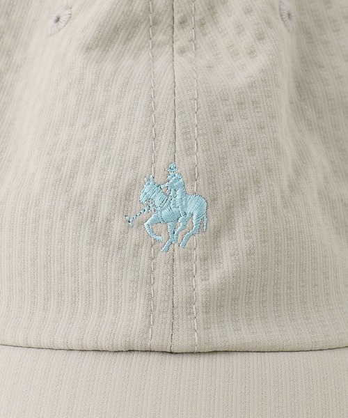 POLO BCS(ポロ ビーシーエス)の「【POLO BCS/ポロ ビーシーエス別注】サッカーストライプロゴ刺繍キャップ(キャップ・レディース・キナリ/グレー系その他/ネイビー・FREE)」の10枚目の写真