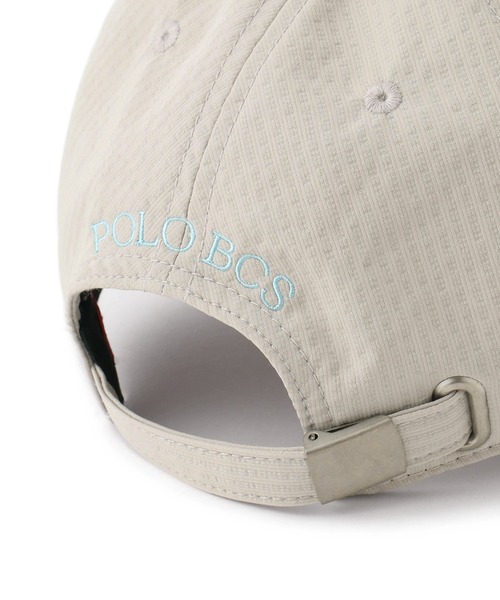 POLO BCS(ポロ ビーシーエス)の「【POLO BCS/ポロ ビーシーエス別注】サッカーストライプロゴ刺繍キャップ(キャップ・レディース・キナリ/グレー系その他/ネイビー・FREE)」の11枚目の写真