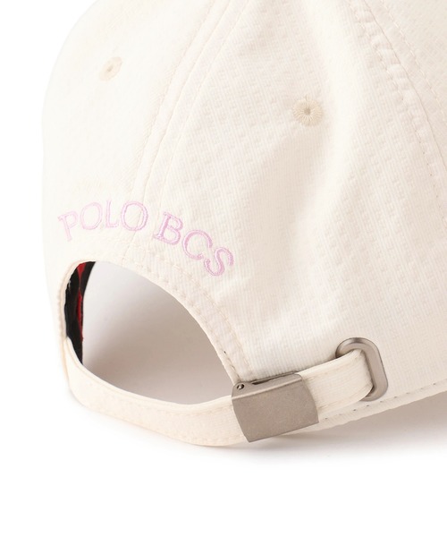 POLO BCS(ポロ ビーシーエス)の「【POLO BCS/ポロ ビーシーエス別注】サッカーストライプロゴ刺繍キャップ(キャップ・レディース・キナリ/グレー系その他/ネイビー・FREE)」の17枚目の写真