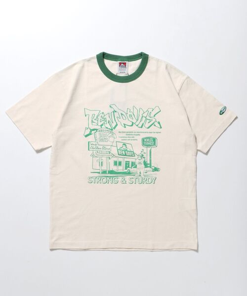 BEN DAVIS/WHITE LABEL（ベンデイビス ホワイトラベル）の「【BEN DAVIS（ベンデイビス）】WASHOUT PRINT RINGER TEE / Tシャツ 半袖 クルーネック オーバーサイズ リンガー 刺繍（Tシャツ/カットソー・メンズ・オフホワイト/アッシュグレー/ホワイト・MEDIUM/LARGE/X-LARGE）」の11枚目の写真